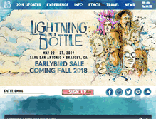 Tablet Screenshot of lightninginabottle.org